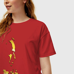 Футболка оверсайз женская Крестный отец the godfather, цвет: красный — фото 2