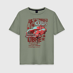 Футболка оверсайз женская Cuba Libre, цвет: авокадо