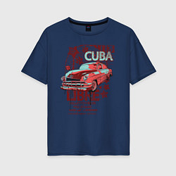 Футболка оверсайз женская Cuba Libre, цвет: тёмно-синий