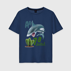 Женская футболка оверсайз Poker shark