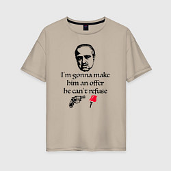 Женская футболка оверсайз The Godfather, Дон Корлеоне