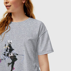 Футболка оверсайз женская 2B Nier, цвет: меланж — фото 2