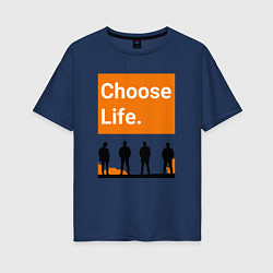 Футболка оверсайз женская Choose Life, цвет: тёмно-синий