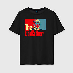 Женская футболка оверсайз Godfather logo