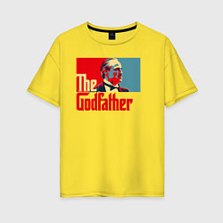 Женская футболка оверсайз Godfather logo