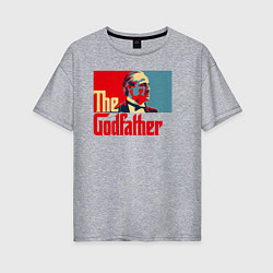 Женская футболка оверсайз Godfather logo