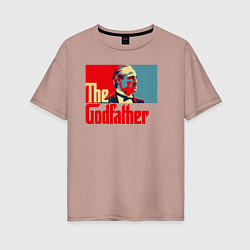 Женская футболка оверсайз Godfather logo