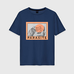 Футболка оверсайз женская Parasite, цвет: тёмно-синий