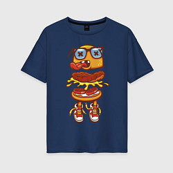 Женская футболка оверсайз Kid Burger