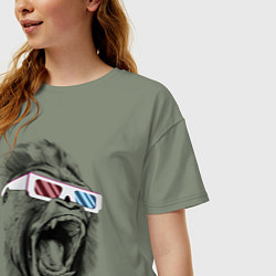 Футболка оверсайз женская Дикая горилла, цвет: авокадо — фото 2