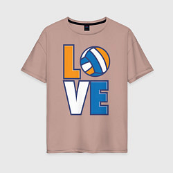 Женская футболка оверсайз Love Volleyball