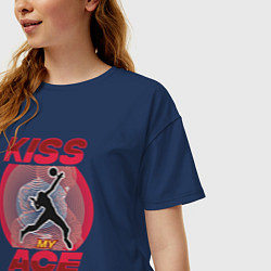 Футболка оверсайз женская Kiss Ace, цвет: тёмно-синий — фото 2
