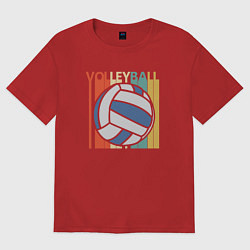 Футболка оверсайз женская True Volleyball, цвет: красный