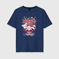 Женская футболка оверсайз Три медведя Panda