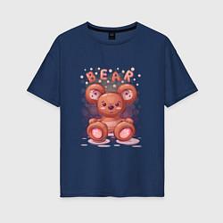 Женская футболка оверсайз Медвежонок Bear
