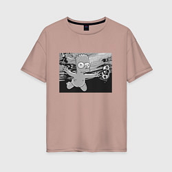Женская футболка оверсайз Simpsons x Nirvana