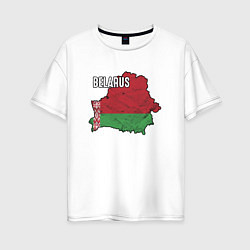 Женская футболка оверсайз Belarus Map