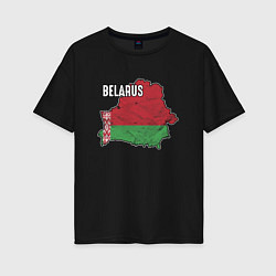 Женская футболка оверсайз Belarus Map