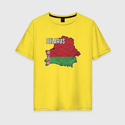 Женская футболка оверсайз Belarus Map