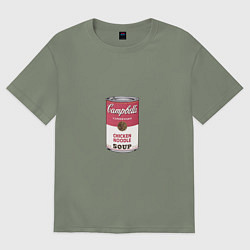 Женская футболка оверсайз Энди Уорхол - Банка супа