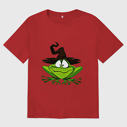 Женская футболка оверсайз Ведьмина лягушка