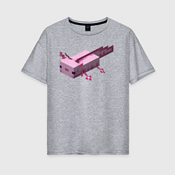 Женская футболка оверсайз Аксолотль Axolotl