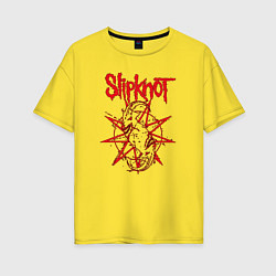 Футболка оверсайз женская Slipknot Slip Goats Art, цвет: желтый