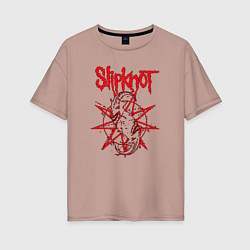 Женская футболка оверсайз Slipknot Slip Goats Art