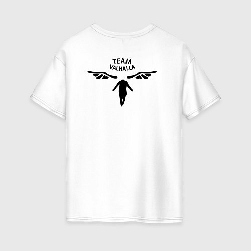 Женская футболка оверсайз TEAM VALHALLA ВАЛЬХАЛЛА / Белый – фото 2