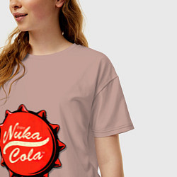 Футболка оверсайз женская Nuka Cola Fallout, цвет: пыльно-розовый — фото 2