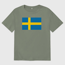 Женская футболка оверсайз Швеция Флаг Швеции