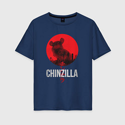 Женская футболка оверсайз Chinzilla white