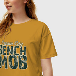 Футболка оверсайз женская Milwaukee Bench Mob, цвет: горчичный — фото 2
