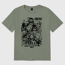 Женская футболка оверсайз Персонажи Ван-Пис Большой куш