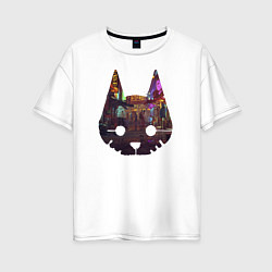 Женская футболка оверсайз Stray: City Cat