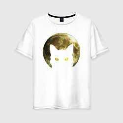 Футболка оверсайз женская Space Cat, цвет: белый