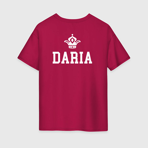 Женская футболка оверсайз Дарья Корона на спине / Маджента – фото 2