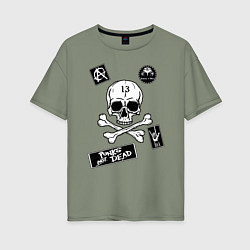 Футболка оверсайз женская Как у КНЯZZя Король и Шут, цвет: авокадо