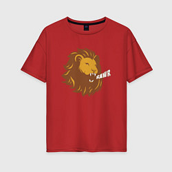 Женская футболка оверсайз Lion Rawr