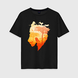 Женская футболка оверсайз Africa - Lion