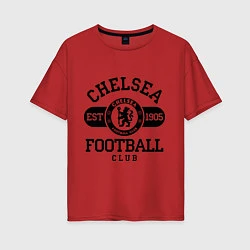 Футболка оверсайз женская Chelsea Football Club, цвет: красный