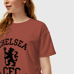 Футболка оверсайз женская Chelsea CFC, цвет: кирпичный — фото 2