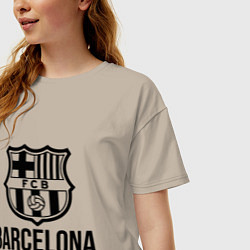 Футболка оверсайз женская Barcelona FC, цвет: миндальный — фото 2