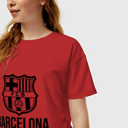 Футболка оверсайз женская Barcelona FC, цвет: красный — фото 2