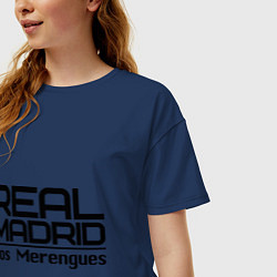 Футболка оверсайз женская Real Madrid: Los Merengues, цвет: тёмно-синий — фото 2