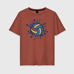 Женская футболка оверсайз Волейбольный мяч