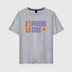 Футболка оверсайз женская NBA - Suns, цвет: меланж