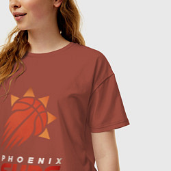 Футболка оверсайз женская Suns Basketball, цвет: кирпичный — фото 2
