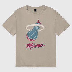 Футболка оверсайз женская Miami Heat, цвет: миндальный
