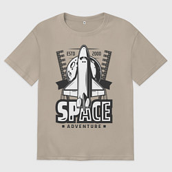 Женская футболка оверсайз Космический корабль